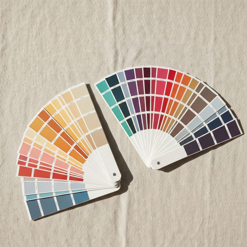 Fargevifter og stoffprøver